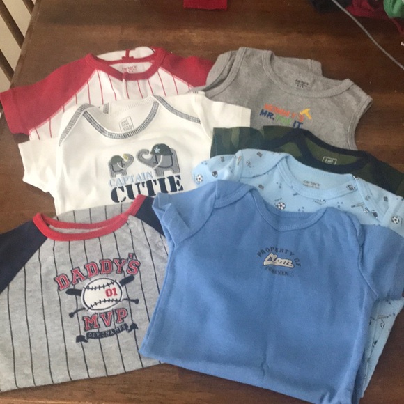 Carter's Other - NWOT Lot of 7 Boy Bodysuits by Carters Size 6 mo.